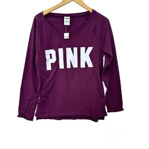 Pink Victoria’s Secret Purple Long Sleeve Shirt Top‎ Women’s Sz Large NEW